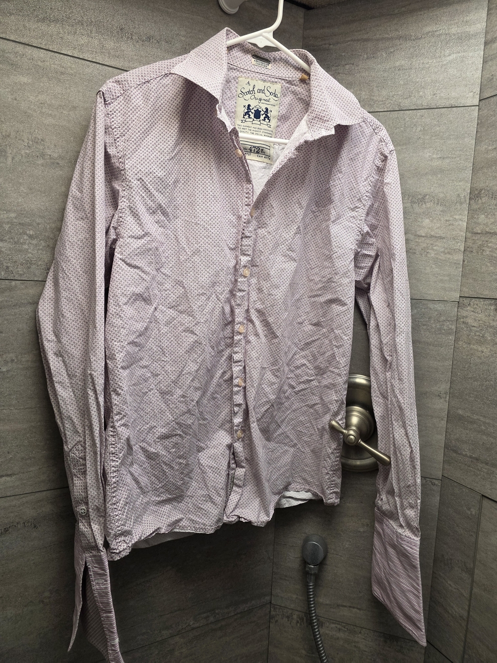 Scotch & Soda Light Lavender Microprint Button-Down Shirt